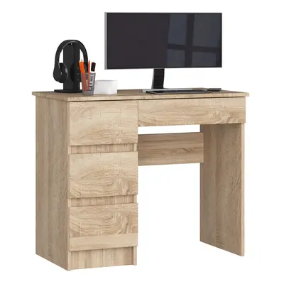 Ak furniture Psací stůl A-7 90 cm dub sonoma levý