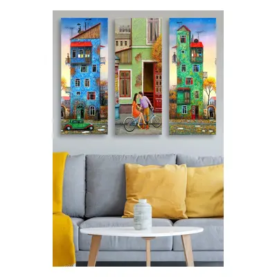 Wallity Sada obrazů COLORFUL CITY 70 x 50 cm 3 kusy