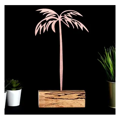 Hanah Home Kovová dekorace Palm 35 cm bronzová