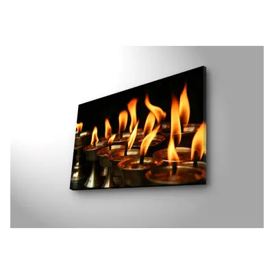 Wallity Obraz s LED osvětlením SVIT SVÍČEK 24 45 x 70 cm