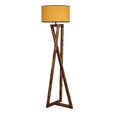 Opviq Stojací lampa Macka 166 cm hnědá/žlutá