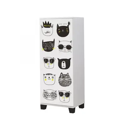 Hanah Home Botník Filinta Cats 50x127 cm bílý