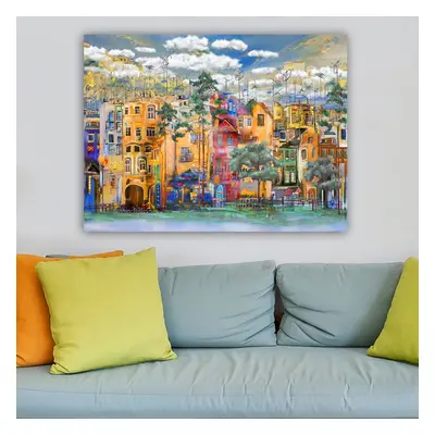 Hanah Home Obraz SEASIDE CITY 70x100 cm