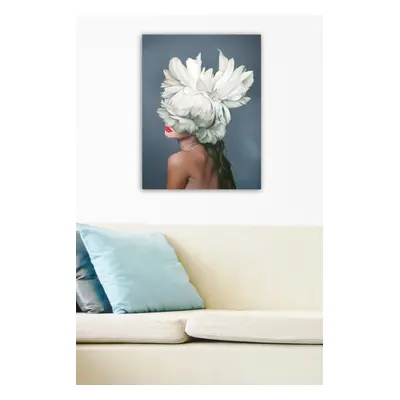 Hanah Home Obraz WOMAN WITH WHITE FLOWER 50x70 cm