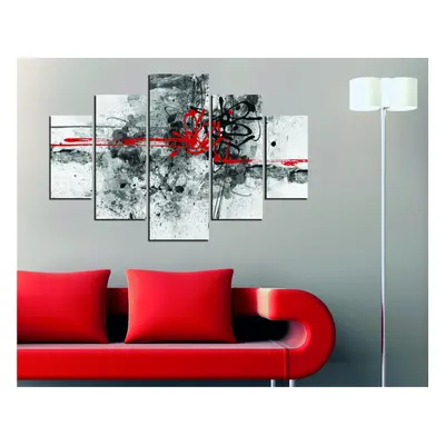 Hanah Home Vícedílný obraz Black Red 92 x 56 cm