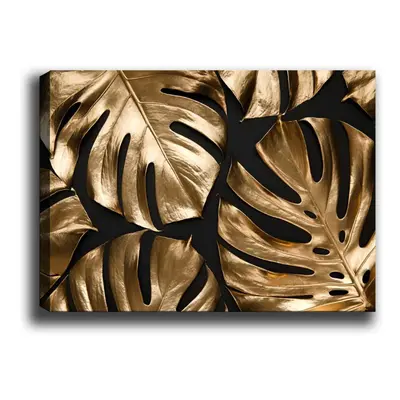 Wallity Obraz GOLDEN MONSTERA 70 x 100 cm