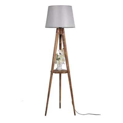 Opviq Stojací lampa Sehbali V 160 cm hnědá/šedá