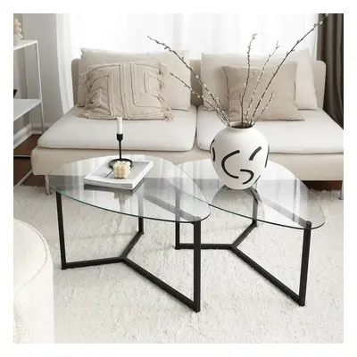 Hanah Home Set konferenčních stolků Bellisimo 82 cm černý