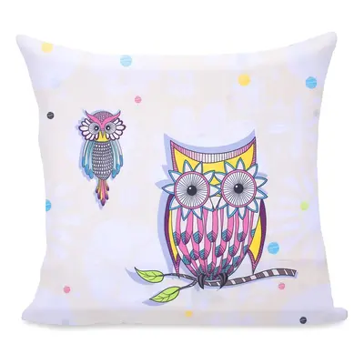 Povlak na polštář Decoking Cute Owls barený, velikost 80x80