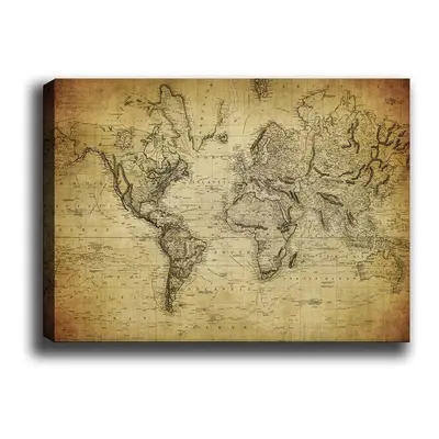 Wallity Obraz MAP OF THE CONTINENTS 70 x 100 cm