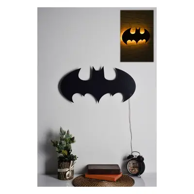 Hanah Home Nástěnná dekorace s led osvětlením Batman žlutá