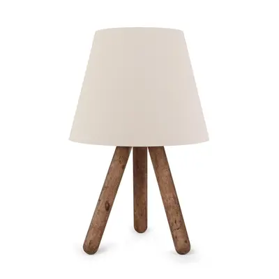 Opviq Stolní lampa Bechos 33 cm bílá/hnědá