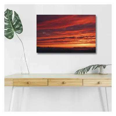 Wallity Obraz s LED osvětlením ZÁPAD U MOŘE 21 45 x 70 cm