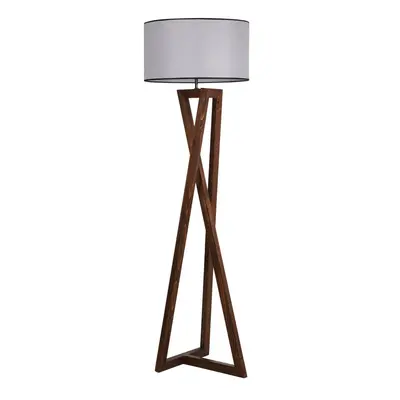 Opviq Stojací lampa Macka 166 cm hnědá/matná šedá