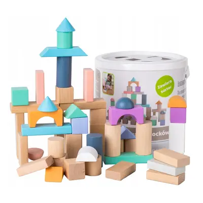 ECOTOYS Dřevěné kostky Eco Toys 50 ks