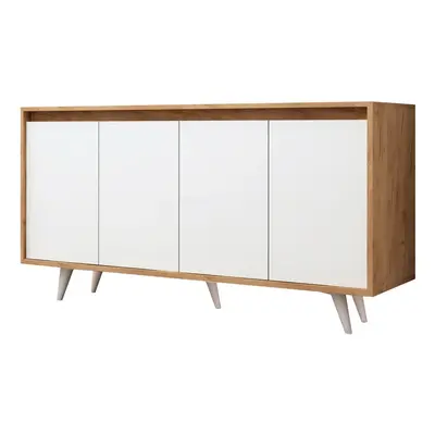 Hanah Home Komoda Seria II 140 cm dub craft zlatý/bílá