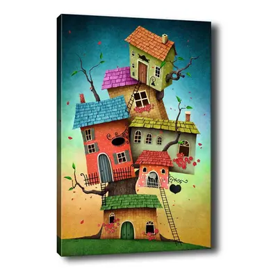 Wallity Obraz na plátně Surreal treehouse 50x70 cm