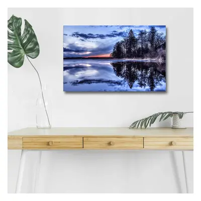 Wallity Obraz s LED osvětlením JEZERO 13 45 x 70 cm