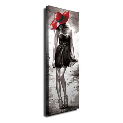 Wallity Obraz na plátně Beauty with hat PC107 30x80 cm