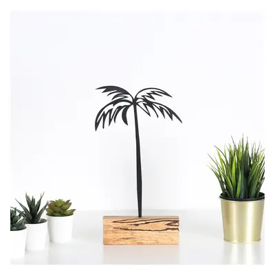 Hanah Home Kovová dekorace Palm 35 cm černá