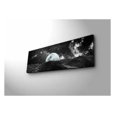 Wallity Obraz s LED osvětlením MĚSÍČNÍ KRAJINA 30 x 90 cm