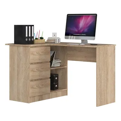 Ak furniture Rohový psací stůl B16 124 cm dub sonoma levý