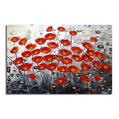 Wallity Obraz Poppy 45x70 cm červený