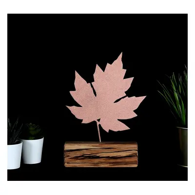 Hanah Home Kovová dekorace Maple 27 cm bronzová