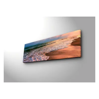 Wallity Obraz s LED osvětlením ZÁPAD SLUNCE U MOŘE 72 30 x 90 cm