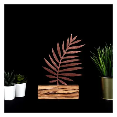 Hanah Home Kovová dekorace Palm Leaf 27 cm bronzová