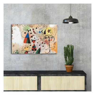 Hanah Home Obraz KARNEVAL HARLEKÝNŮ od J. MIRÓ 45x70 cm