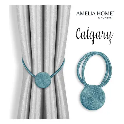 AmeliaHome Sada úvazů na závěs CALGARY 2 ks modrá