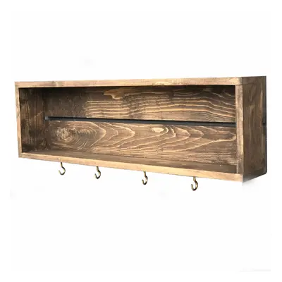 Kalune Design Kuchyňská police WOOD III 70 cm hnědá