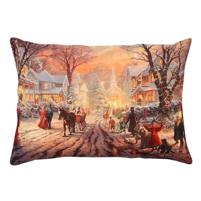 Hanah Home Vánoční dekorační polštář STARLIT 33x48 cm červený