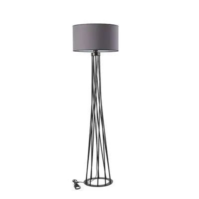 Opviq Stojací lampa Havin II 170 cm tmavě šedá