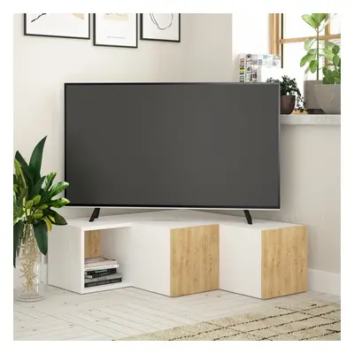 Kalune Design TV stolek COMPACT 90 cm bílý/dub