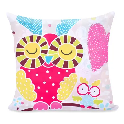 Povlak na polštář DecoKing Cute Owl 80x80 barevný, velikost 80x80