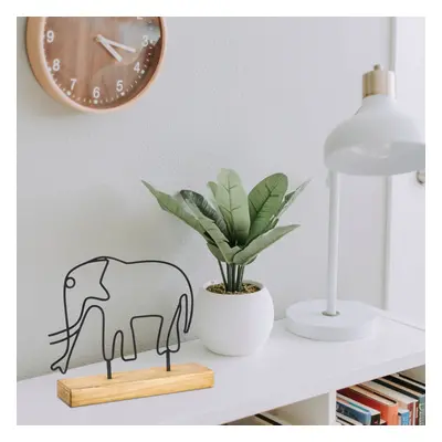 Hanah Home Kovová dekorace Elephant 30 cm černá