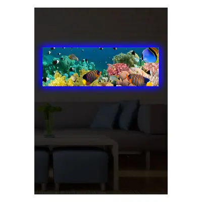 Hanah Home Obraz s led osvětlením Shining Sea 90x30 cm