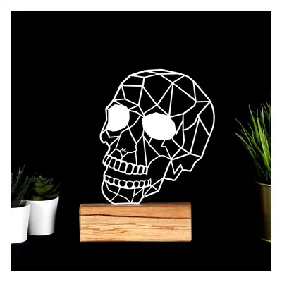 Hanah Home Kovová dekorace Skull 29 cm bílá