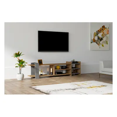 Kalune Design TV stolek ZEYNA 156 cm antracitový/ořech