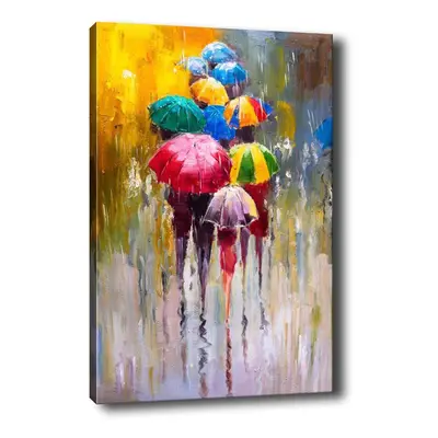 Wallity Obraz na plátně Raining rainbow 50x70 cm