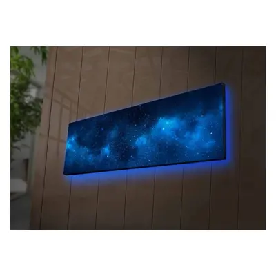 Hanah Home Obraz s led osvětlením Galaxie 90x30 cm