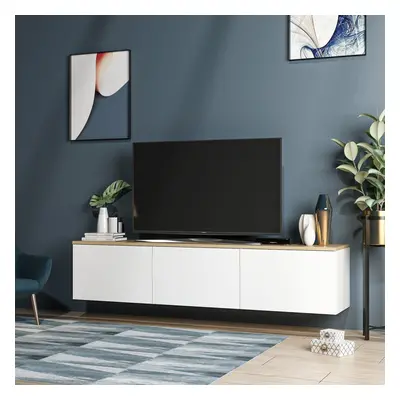 Hanah Home TV stolek Neon 160 cm dub/bílý