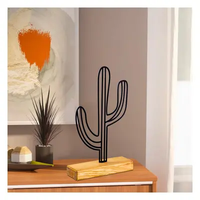 Hanah Home Kovová dekorace Cactus 41 cm černá