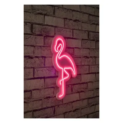 Hanah Home Nástěnná neonová dekorace Flamingo růžová