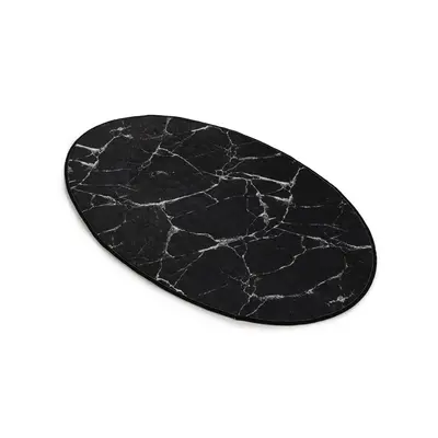 Conceptum Hypnose Oválný koberec Black Marble 60x90 cm černý