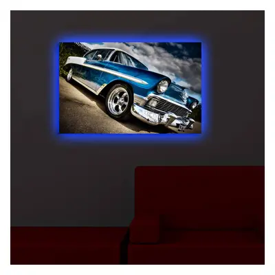 Hanah Home Obraz s led osvětlením Chevrolet Bel Air 70x45 cm