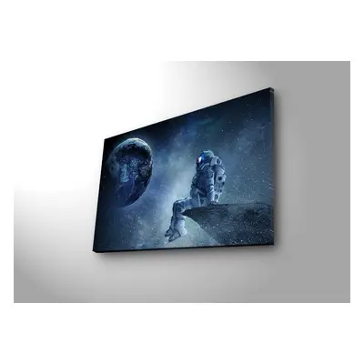 Wallity Obraz s LED osvětlením ASTRONAUT VE VESMÍRU II 45 x 70 cm