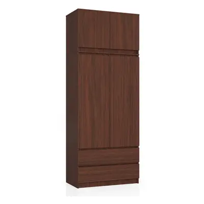 Ak furniture Šatní skříň s nástavcem Star 90 cm wenge